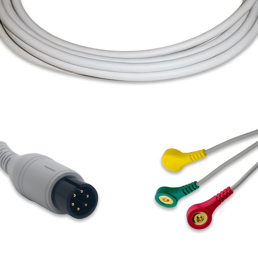CABLE DE ECG 3 LATIGUILLOS AAMI