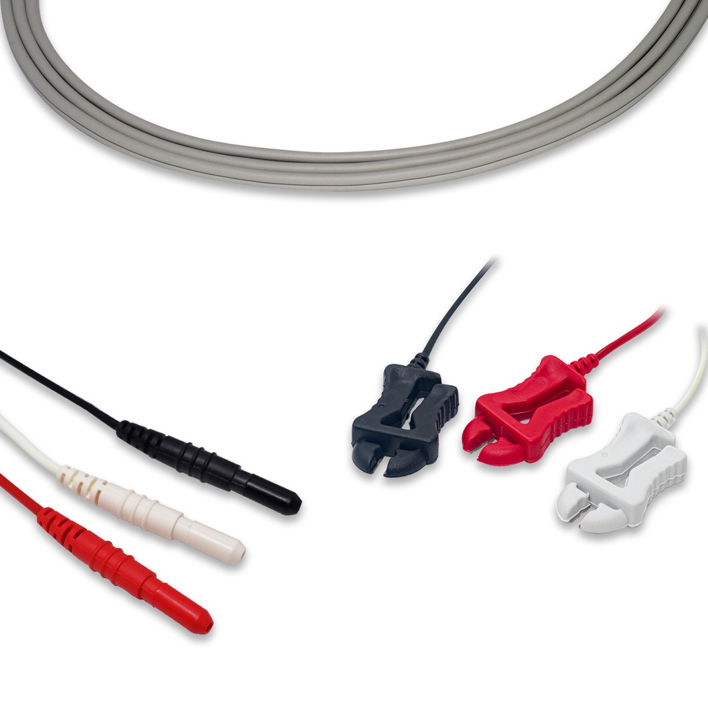 LATIGUILLOS (3) TIPO PINZA, CONECTOR DIN, AHA, 24"