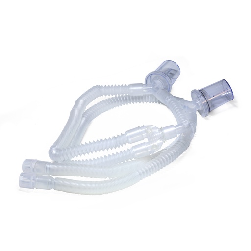 [RA16011A] CIRCUITO PARA VENTILADOR DESECHABLE ADULTO CON DOS TRAMPAS DE AGUA, 160CM